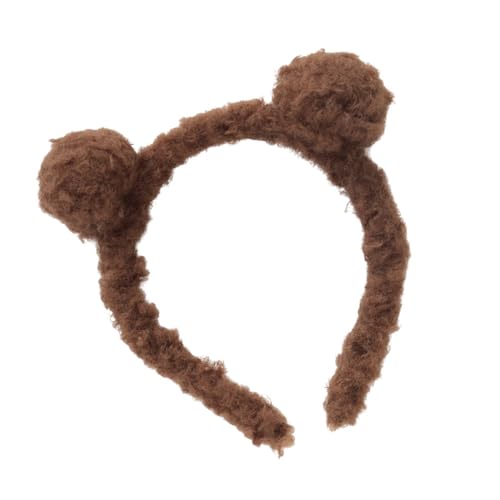 PENIKOKO Plüsch Bärenohren Haarreif für Weiches Haarschmuck mit Lustigen Plüschbällen Niedliches Stirnband für Party Festival Cosplay Braun PENIKOKO Plüsch Bärenohren Haarreif für Weiches Haarschmuck mit Lustigen Plüschbällen Niedliches Stirnband für Party Festival Cosplay Braun von PENIKOKO