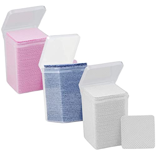 PENIKOKO Praktische Wimpernkleber Reinigungstücher aus Vliesstoff Weiß Rosa Blau Sanfte Eyelash Glue Wiper für Präzises Entfernen von Kleberresten für Wimpernverlängerung und von PENIKOKO
