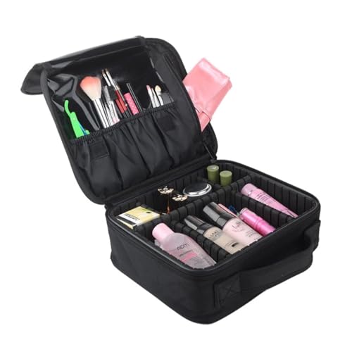 PENIKOKO Professionelle Kosmetiktasche mit Verstellbaren Fächern Wasserdichter Schmink Organizer Tragbar für Reisen Kompakte Makeup Bag S Schwarzer Handgriff Vielseitig für Kosmetik und PENIKOKO Professionelle Kosmetiktasche mit Verstellbaren Fächern Wasserdichter Schmink Organizer Tragbar für Reisen Kompakte Makeup Bag S Schwarzer Handgriff Vielseitig für Kosmetik und von PENIKOKO
