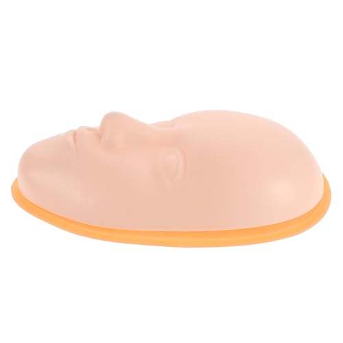 PENIKOKO Realistische Silikon Übungshaut mit Sockel Ganzes Gesicht für Permanent Make up Training Wiederverwendbar Stabiler Stand für Augenbrauen Eyeliner und Lippen Tattoo Praxis von PENIKOKO