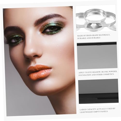 PENIKOKO Refillbarer Samt Schwarzer Farben Lidschatten Etui mit Spiegel DIY Eyeshadow Tray Kompakt und Tragbar für Make Up Unterwegs und für Damen von PENIKOKO