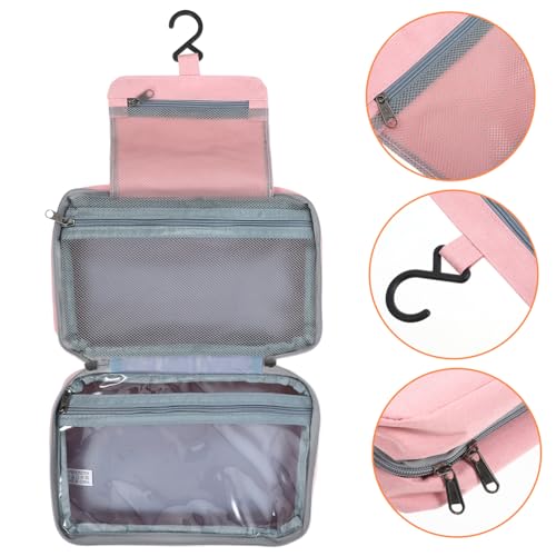 PENIKOKO Reise Kosmetiktasche Faltbar mit Nass Trockenfach Multifunktionaler Kulturbeutel für Frauen Kompakt Tragbar Makeup Organizer Pouch Rosa PENIKOKO Reise Kosmetiktasche Faltbar mit Nass Trockenfach Multifunktionaler Kulturbeutel für Frauen Kompakt Tragbar Makeup Organizer Pouch Rosa von PENIKOKO