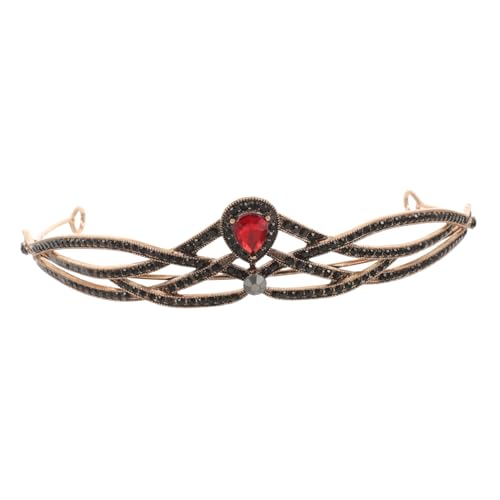 PENIKOKO Retro Barock Krone mit Grünem Strassbesatz Filigraner Damen Haarschmuck für Halloween Party Hochzeit Cosplay und Festliche Anlässe Edles Barock Diadem Hochwertiges Design von PENIKOKO