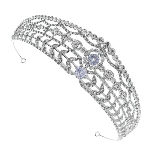 PENIKOKO Retro Tiara Krone Silber Damen Hochzeit Diadem Braut Haarschmuck Glitzernde Festliche Kopfbedeckung für Elegante Anlässe und Partys PENIKOKO Retro Tiara Krone Silber Damen Hochzeit Diadem Braut Haarschmuck Glitzernde Festliche Kopfbedeckung für Elegante Anlässe und Partys von PENIKOKO