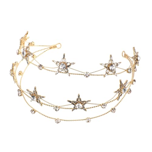 PENIKOKO Rhinestone Braut Tiara Krone mit Sternen Goldfarbenes Stirnband Leichter Haarschmuck für Hochzeit Party und Festliche Anlässe Göttinnen Krone für Frauen PENIKOKO Rhinestone Braut Tiara Krone mit Sternen Goldfarbenes Stirnband Leichter Haarschmuck für Hochzeit Party und Festliche Anlässe Göttinnen Krone für Frauen von PENIKOKO