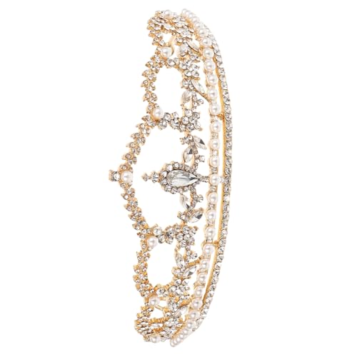 PENIKOKO Rhinestone Brautkrone Haarschmuck Vintage Barock Stil Strass Tiara für Hochzeit Bankett Damen und Mädchen Eleganter Haarschmuck Festlich von PENIKOKO