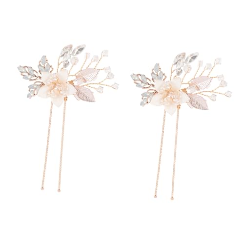 PENIKOKO Rhinestone Haarnadeln Braut Haarschmuck Hochzeit Haarnadeln Blumenförmige Haarforke Glänzend Leicht Für Damen Und Mädchen Festliche Frisuren von PENIKOKO