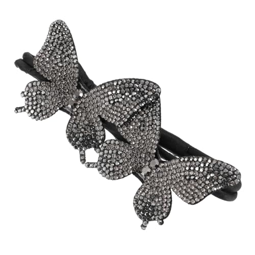 PENIKOKO Rhinestone Schmetterling Haarknotenformer mit Biegsamem Draht für Damen und Mädchen Eleganter Haardutt Shaper Rutschfester Haarstyling Helfer für Verschiedene Haartypen und von PENIKOKO