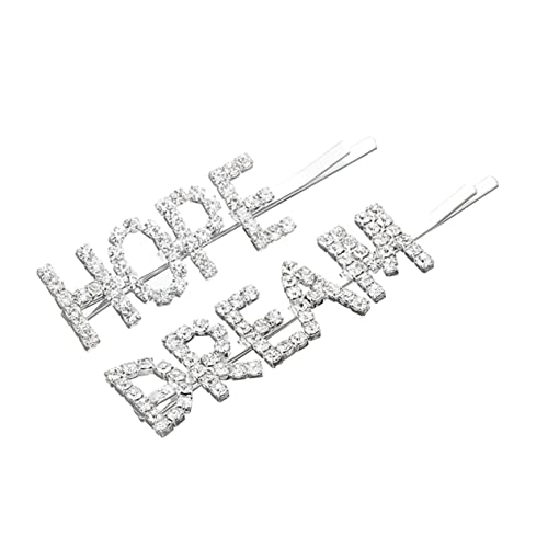 PENIKOKO Rhinestone Verzierte Buchstaben Haarklammern aus Langlebigem Material Leicht und Tragbar Modischer Haarschmuck für Frauen Braut und Party Vielseitige Styling Accessoires von PENIKOKO