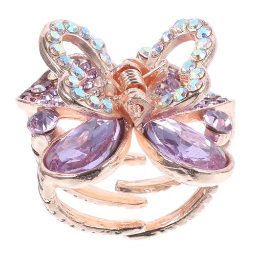 PENIKOKO Schmetterling Haarklammer mit Strasssteinen Mittelgroßer Haarclip für Damen Zuverlässiger Griff für Dickes und Zartes Haar Stilvolles Haarzubehör für Alltag Party und Hochzeit von PENIKOKO