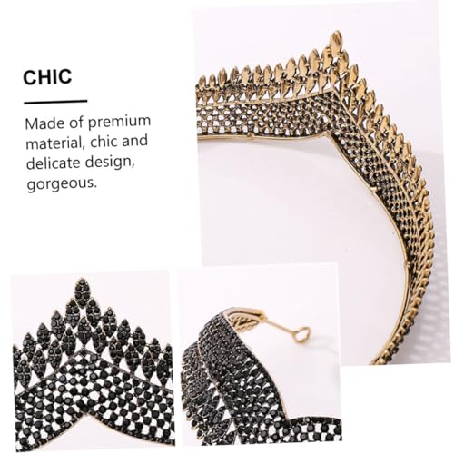 PENIKOKO Schwarze Vintage Tiara mit Kristallstrahlern Braut Haarschmuck Barockes Design für Damen Kopfbedeckung für Hochzeit Masquerade und Festliche Anlässe PENIKOKO Schwarze Vintage Tiara mit Kristallstrahlern Braut Haarschmuck Barockes Design für Damen Kopfbedeckung für Hochzeit Masquerade und Festliche Anlässe von PENIKOKO