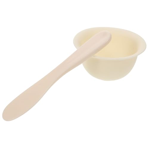 PENIKOKO Silikon Maskenschalen Teilig Cremeweiße Schüssel und Weißer Applikator Flexible Rührschalen für DIY Gesichtsmaske Hautfreundlich Wiederverwendbar für Schönheits und von PENIKOKO