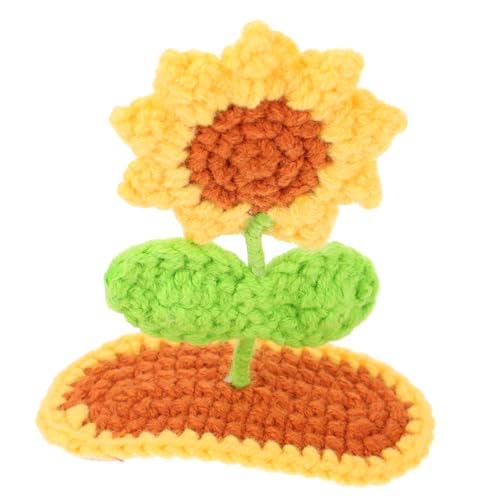 PENIKOKO Sonnenblume Haarclip aus Wolle Handgefertigter Dreidimensionaler Haarschmuck Vielseitige Haaraccessoires für Erwachsene Eleganter Stil für Praktisch und Haarschonend von PENIKOKO