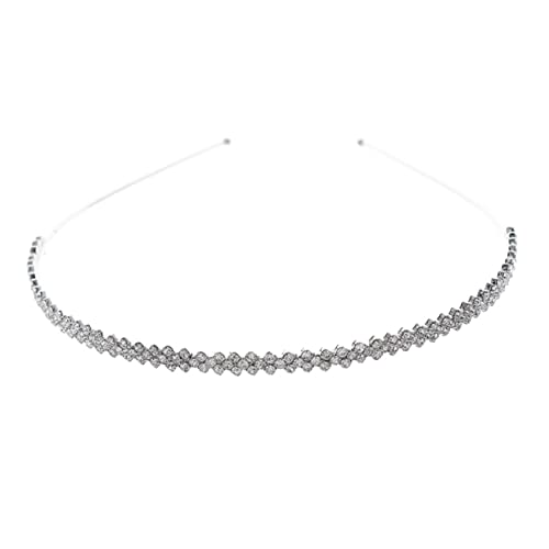 PENIKOKO Strass Haarband Damen Silber Stilvolles Kopfschmuck Für Hochzeit Geburtstag Party Leicht Druckfrei Funkelnde Strasssteine Für Frauen Und Mädchen von PENIKOKO