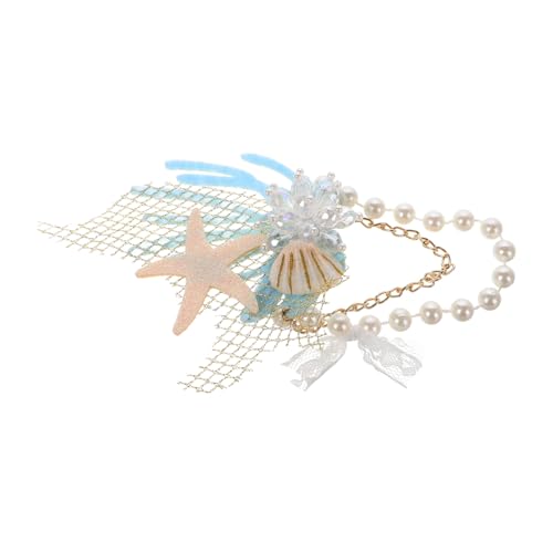 PENIKOKO Strassbesetzte Haarspange Meerjungfrau Muschel Stern Haarschmuck mit Künstlichen Perlen Damen Party Hochzeit Zubehör Elegant und Modisch PENIKOKO Strassbesetzte Haarspange Meerjungfrau Muschel Stern Haarschmuck mit Künstlichen Perlen Damen Party Hochzeit Zubehör Elegant und Modisch von PENIKOKO