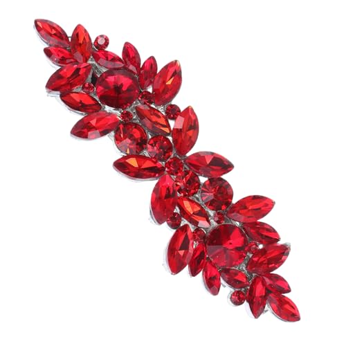 PENIKOKO Strassstein-haarspangen Für Brautjungfern Schmuck Zur Hochzeit Vintage-haarspangen Mit Roten Strasssteinen Kopfbedeckungen Für Brautjungfern von PENIKOKO