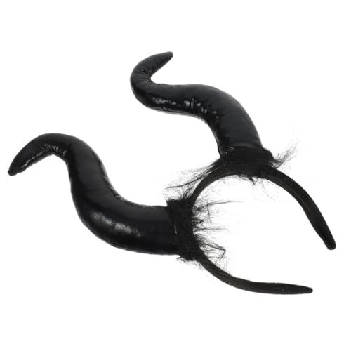PENIKOKO Teufel Horn Stirnband Cosplay Haarreif Halloween Party Kostüm Zubehör Schwarz Universalgröße Karneval Maske Accessoire für Damen Herren von PENIKOKO