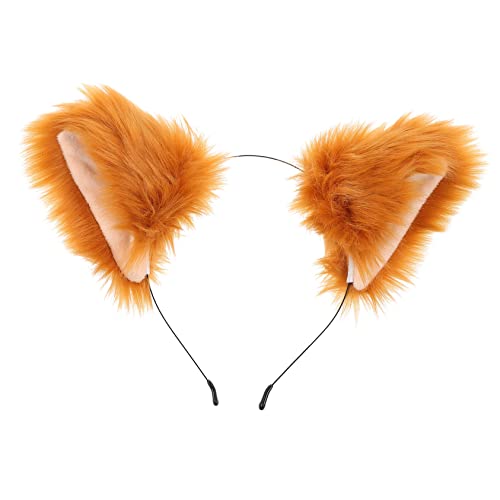 PENIKOKO Tierohr-stirnband Fusseliges Haarband Entzückender Haarschmuck Pelziger Charm Kopfbedeckung Weibliches Stirnband Stylisches Accessoire von PENIKOKO