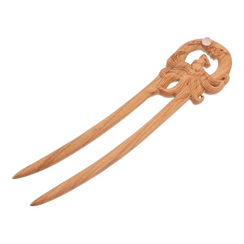 PENIKOKO Traditioneller Holz Haarstab mit Schnitzereien Vintage Haarnadel für Haarknoten Dekorativer Haarschmuck für Frauen für Hochzeiten und Partys Langlebig und Elegant von PENIKOKO