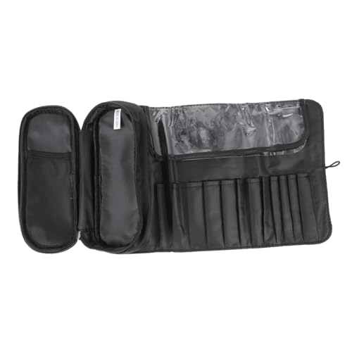 PENIKOKO Tragbare Kosmetiktasche Reise Make Up Organizer Multifunktionale Schminkpinsel Aufbewahrungstasche Schwarz für Damen und Mädchen von PENIKOKO