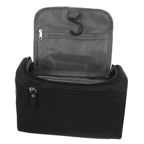 PENIKOKO Tragbare Kosmetiktasche aus Oxford mit Haken Wasserdichter Kulturbeutel für Damen und Herren Geräumiger Make Up Organizer mit Mehreren Fächern für Reisen und Badezimmer von PENIKOKO