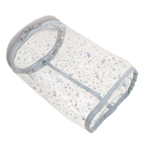 PENIKOKO Transparente Make Up Tasche Tragbar Wasserdicht Kulturbeutel Große Kapazität Kosmetik Aufbewahrungstasche Mit Reißverschluss Für Damen Und Herren Silber von PENIKOKO