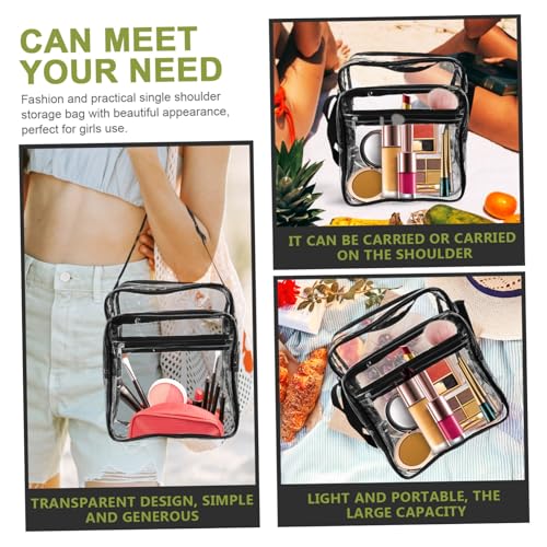 PENIKOKO Transparente PVC Umhängetasche Damen Reise Schultertasche Outdoor Modisch Leicht Tasche für Shopping Alltag von PENIKOKO