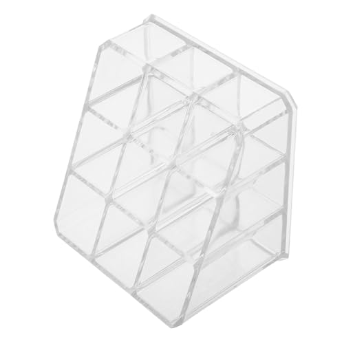 PENIKOKO Lippenstifthalter Mit Fächern Transparenter Kosmetik Organizer Für Lippenstifte Und Nagellacke Stabiler Aufbewahrungsständer Für Make-up Pinsel Und Zubehör von PENIKOKO