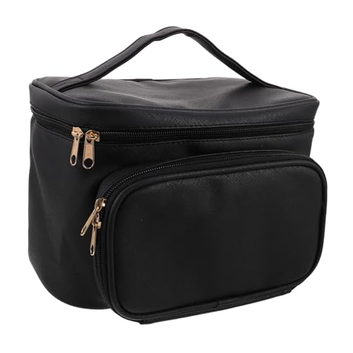 PENIKOKO Trennwände Offen Reise Zug Fall Tragbare Accessoires Mädchen Groß Kosmetik Frauen Schwarz Make Up Griff Machen Auto Flach Kosmetik Essentials Tasche Schmuck Mit Vertikalen von PENIKOKO
