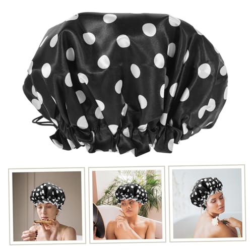 PENIKOKO Verstellbare Große Duschhaube Damen Doppellagig Haarschutz für Langes Haar und Zöpfe Elastisches Badekappe Zubehör für Haarbehandlung und Friseuranwendung von PENIKOKO