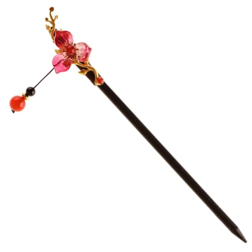PENIKOKO Vintage Chinesische Holz Haarnadel Mit Blumenmotiv Handgemachter Haarstab Für Hochzeiten Partys Und Alltag Stilvolles Haarschmuck-accessoire Für Damen von PENIKOKO