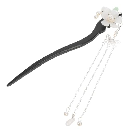 PENIKOKO Vintage Chinesischer Holz haarnadel mit Blumen quaste Langlebiger Haarschmuck für Duttfrisuren Komfortabler Haarstab für Frauen Elegant und Vielseitig Kombinierbar von PENIKOKO
