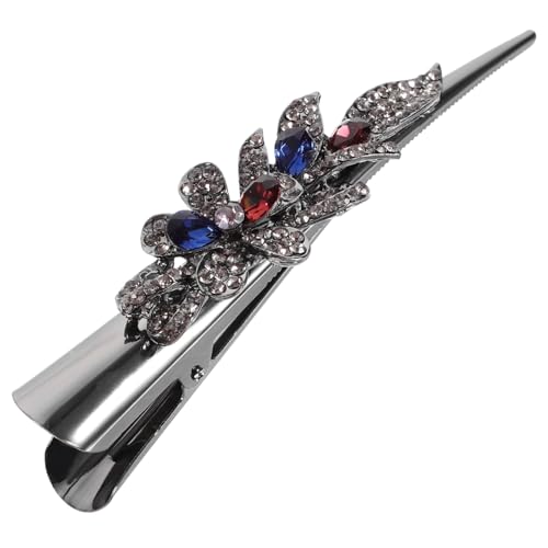 PENIKOKO Vintage Großer Metallener Haarklammer mit Strassbesatz Eleganter Haarspange für Damen und Mädchen Robustes Haarzubehör für Party Cosplay und Alltag Stilvoller Haarschmuck für von PENIKOKO