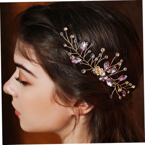PENIKOKO Vintage Haarkamm mit Funkelnden Strasssteinen Handgefertigter Haarkamm in Gold Eleganter Brautschmuck für Damen Sicherer Sitz bei Hochzeit Kommunion und Festen von PENIKOKO