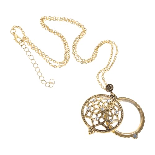PENIKOKO Vintage Lupenanhänger Halskette Damen Dekorative Leselupe mit Langlebigem Material Modischer Schmuck mit Klarer Vergrößerung und Komfortablem Tragegefühl als Geschenk und PENIKOKO Vintage Lupenanhänger Halskette Damen Dekorative Leselupe mit Langlebigem Material Modischer Schmuck mit Klarer Vergrößerung und Komfortablem Tragegefühl als Geschenk und von PENIKOKO