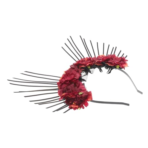 PENIKOKO Vintage Mary Stirnband Damen Retro Blumen Haarschmuck Gothic Diadem für Halloween Party Cosplay Braut Schmuck PENIKOKO Vintage Mary Stirnband Damen Retro Blumen Haarschmuck Gothic Diadem für Halloween Party Cosplay Braut Schmuck von PENIKOKO