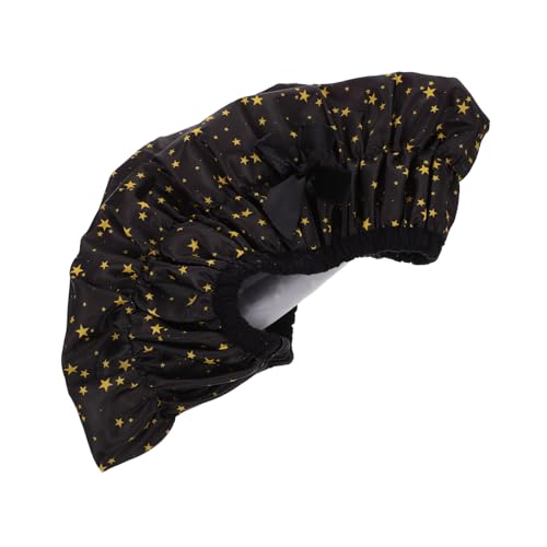 PENIKOKO Wasserdichte Duschhaube Damen Doppellagig mit Schleifen design Elastische Badekappe für Haare Wiederverwendbare Schlafhaube Bequeme Haarkappe für Bad Spa Styling und Haarschutz von PENIKOKO