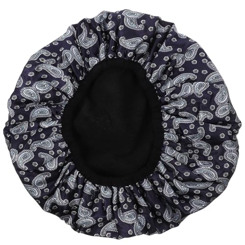 PENIKOKO Wasserdichte Duschhaube Damen mit Elastischem Saum für Haare Schützen und Trocknen Große Badekappe für Spa Make up Wiederverwendbar und Bequem Geeignet für Kurze und Mittlere von PENIKOKO