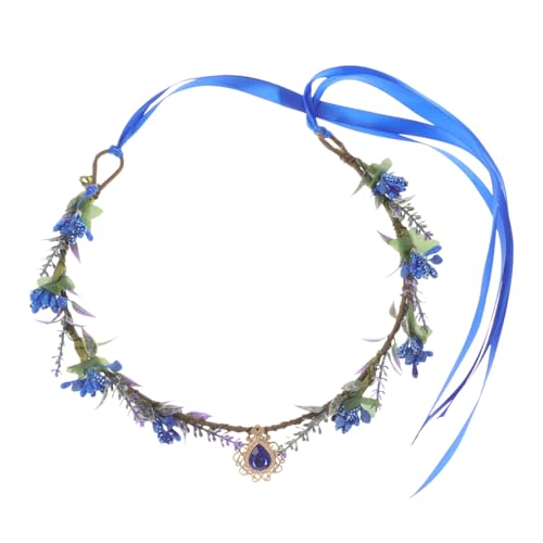 PENIKOKO Blumenstirnband Für Frauen Violette Blumenkrone Feen-haarschmuck Blumenkrone Für Fotoshootings Stirnband Mit Blumenmotive Elfen-kopfschmuck von PENIKOKO