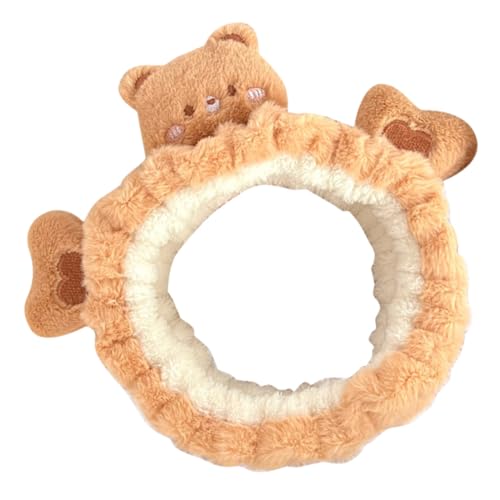 PENIKOKO Weiches Bärenohren Spa Haarband Damen Make up Stirnband Waschgesicht Haarschutz Flauschiges Fleece Haarband für Hautpflege und Bad Anwendung von PENIKOKO