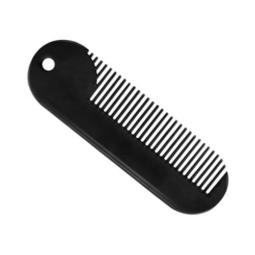 PENIKOKO Zinklegierung Bartkamm Robustes Styling kamm Tragbar Kompakt Salon Gadget für Männer Schwarzer Mini Bart Haar Kamm für Präzises Styling Unterwegs von PENIKOKO