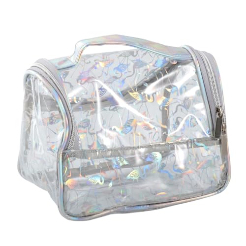 PENIKOKO wasserdichte Große PVC Kosmetiktasche mit Flamingo Motiv Transparente Reise kulturbeutel Damen Multifunktionale Make up Tasche mit Hoher Kapazität Praktische Tragbare PENIKOKO wasserdichte Große PVC Kosmetiktasche mit Flamingo Motiv Transparente Reise kulturbeutel Damen Multifunktionale Make up Tasche mit Hoher Kapazität Praktische Tragbare von PENIKOKO