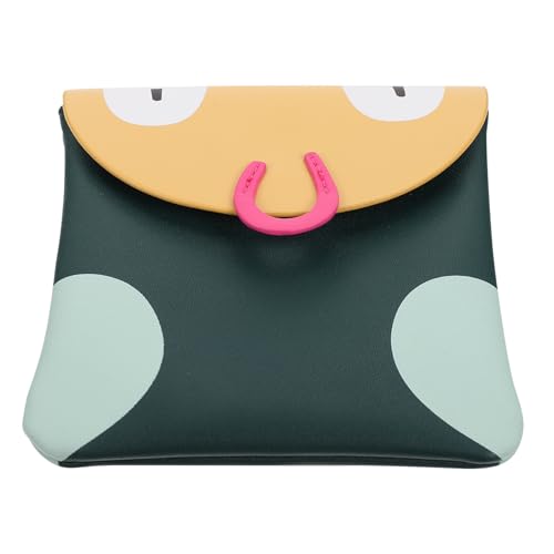 PENIKOKO wasserdichte PU Hygienetasche Damenbinden Aufbewahrungstasche mit Metallknopf Tragbarer Kleiner Organizer für Hygieneartikel und Kleine Reiseutensilien Leichte Praktische Tasche von PENIKOKO