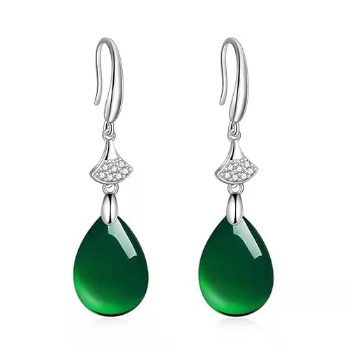 Grüne Ohrringe Vintage 925 Gold Silber Ohrringe Tropfenform Jade Eardrop Kleid Ohrstecker, In the, Edelstahl, Zirkonia Grüne Ohrringe Vintage 925 Gold Silber Ohrringe Tropfenform Jade Eardrop Kleid Ohrstecker, In the, Edelstahl, Zirkonia von PENXFHZ
