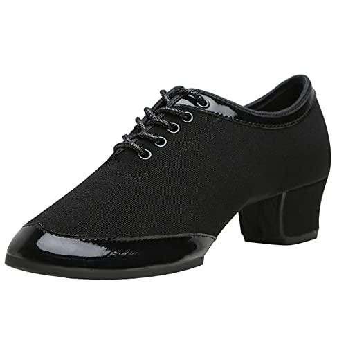 Lateinische Tanzschuhe Für Damen Leicht Bequem Moderne Tanzschuhe Geteilte Sohle Und Durchgehende Sohle rutschfest,5cm Black c,39 EU von PENXZT