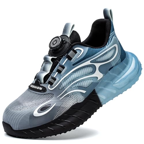 PENXZT Arbeitsschuhe Herren Sicherheitsschuhe Mode Trends Drehknopf Stahlkappenschuhe Atmungsaktive Bequeme Schutzschuhe Anti-Smashing,Blau,45 EU PENXZT Arbeitsschuhe Herren Sicherheitsschuhe Mode Trends Drehknopf Stahlkappenschuhe Atmungsaktive Bequeme Schutzschuhe Anti-Smashing,Blau,45 EU von PENXZT
