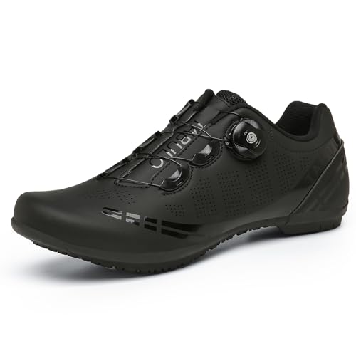 PENXZT Fahrradschuhe Herren Damen Atmungsaktive Radsportschuhe Mountainbike-Schuhe No-Lock Innenfahrradschuhe,Schwarz,41 EU von PENXZT