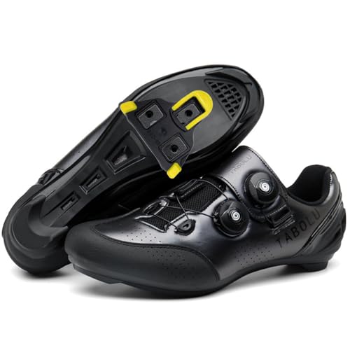 PENXZT Fahrradschuhe Herren Damen Radsport Schuhe Kompatibel mit Peloton Bike Look Delta Keo Pedal Atmungsaktiv Leicht Spinning Radsportschuhe Rennradschuh,A,43 EU von PENXZT