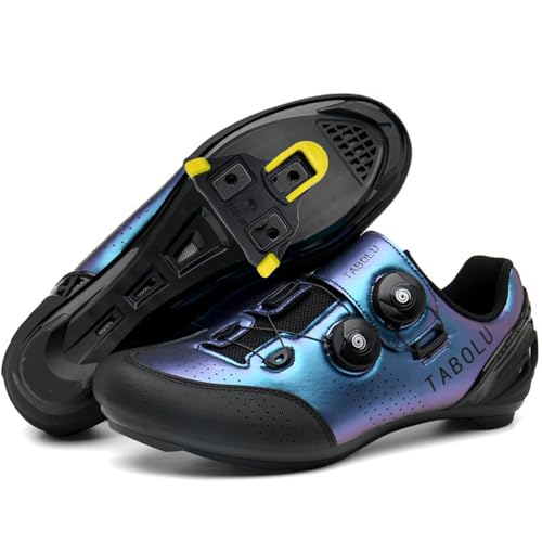 PENXZT Fahrradschuhe Herren Damen Radsport Schuhe Kompatibel mit Peloton Bike Look Delta Keo Pedal Atmungsaktiv Leicht Spinning Radsportschuhe Rennradschuh,C,47 EU von PENXZT