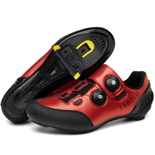 PENXZT Fahrradschuhe Herren Damen Radsport Schuhe Kompatibel mit Peloton Bike Look Delta Keo Pedal Atmungsaktiv Leicht Spinning Radsportschuhe Rennradschuh,D,39 EU von PENXZT